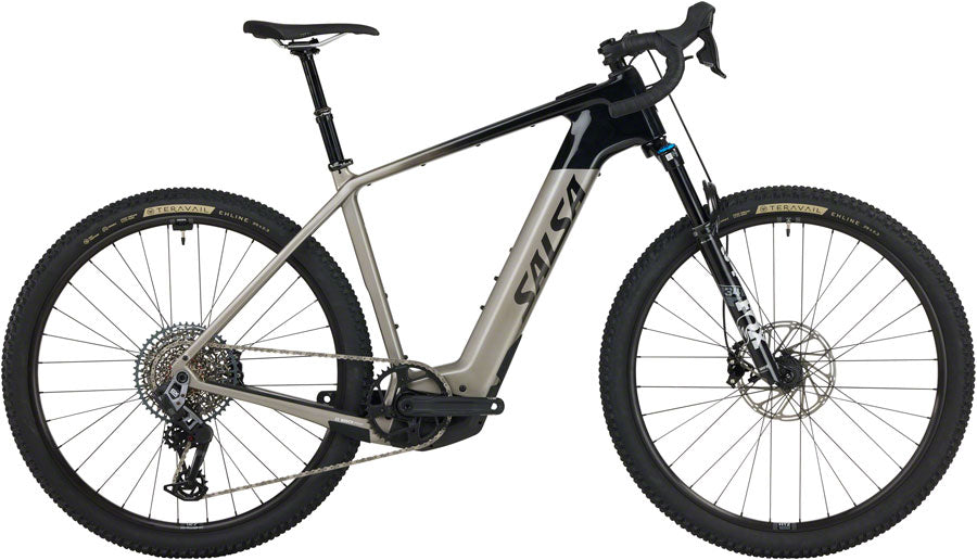 Salsa Tributary C Rival GX AXS Transmission SUS Ebike - 29" Carbon Charcoal/BLK X-Large