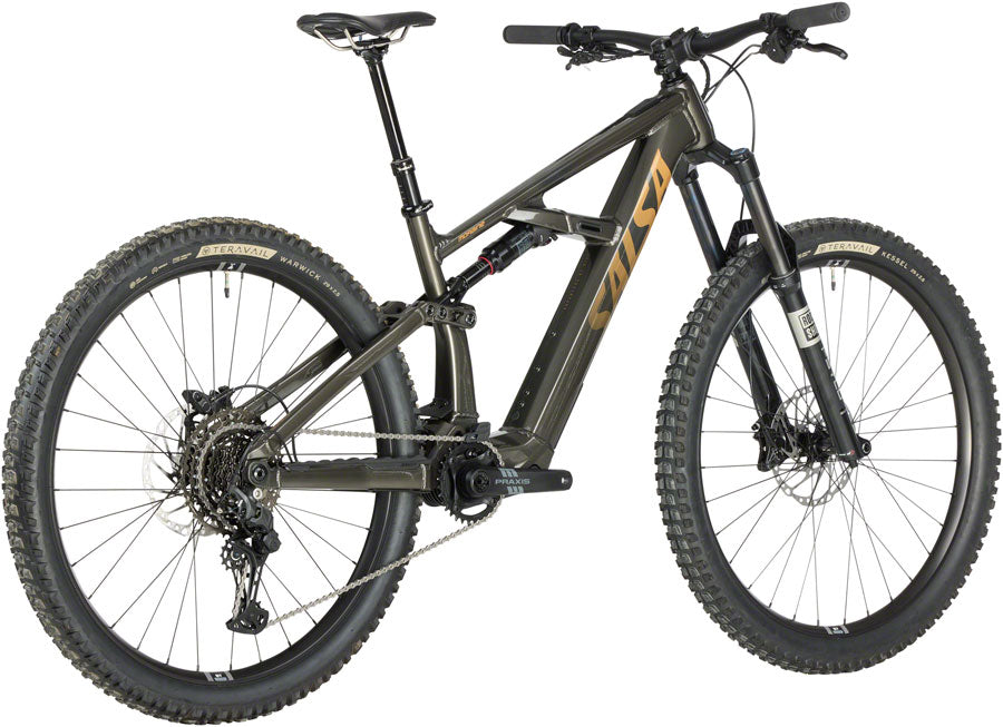 Salsa Moraine Cues 10 Ebike - 29" Aluminum Coffee Black Large