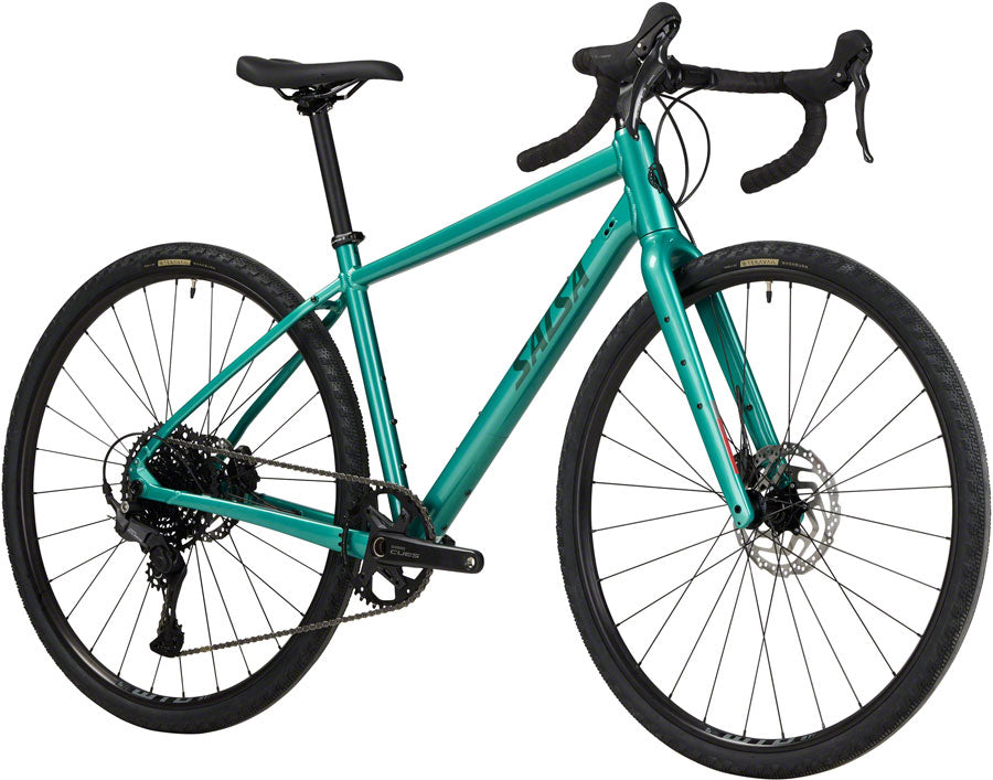 Salsa Journeyer Drop Bar Cues 1x10 Bike - 700c Aluminum Teal Green 57cm
