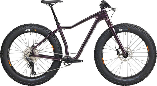 Salsa Heyday! C Deore 12 Fat Tire Bike - 26" Carbon Black Cherry Small