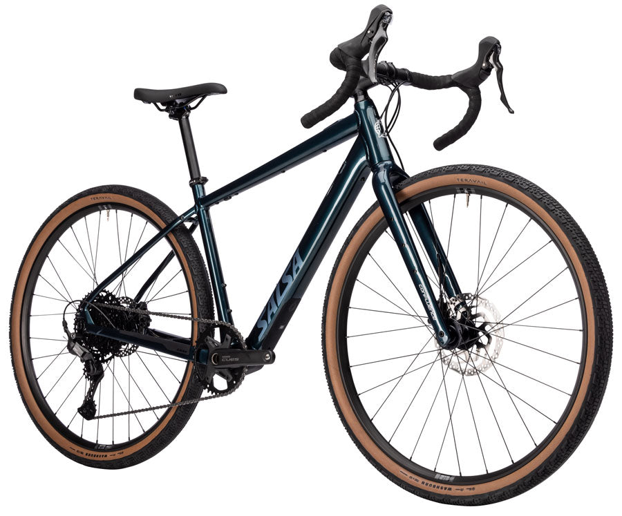 Salsa Confluence Drop Bar Cues 10 eBike - 700c Aluminum Midnight Blue 60cm