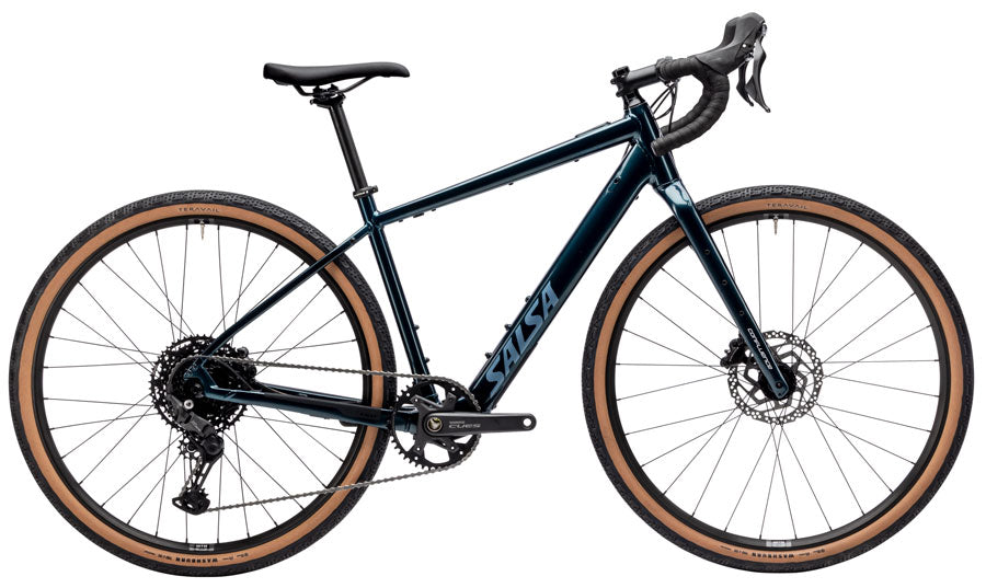 Salsa Confluence Drop Bar Cues 10 eBike - 700c Aluminum Midnight Blue 60cm