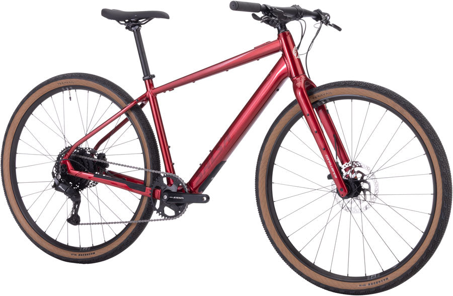 Salsa Confluence Flat Bar Essa 8 eBike - 700c Aluminum Canyon Red XL