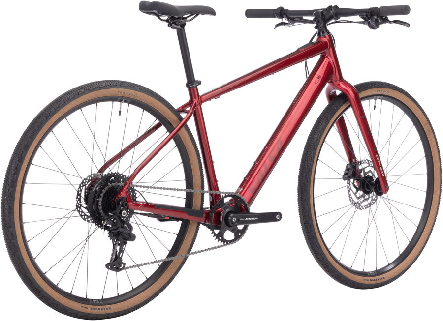 Salsa Confluence Flat Bar Essa 8 eBike - 700c Aluminum Canyon Red XL