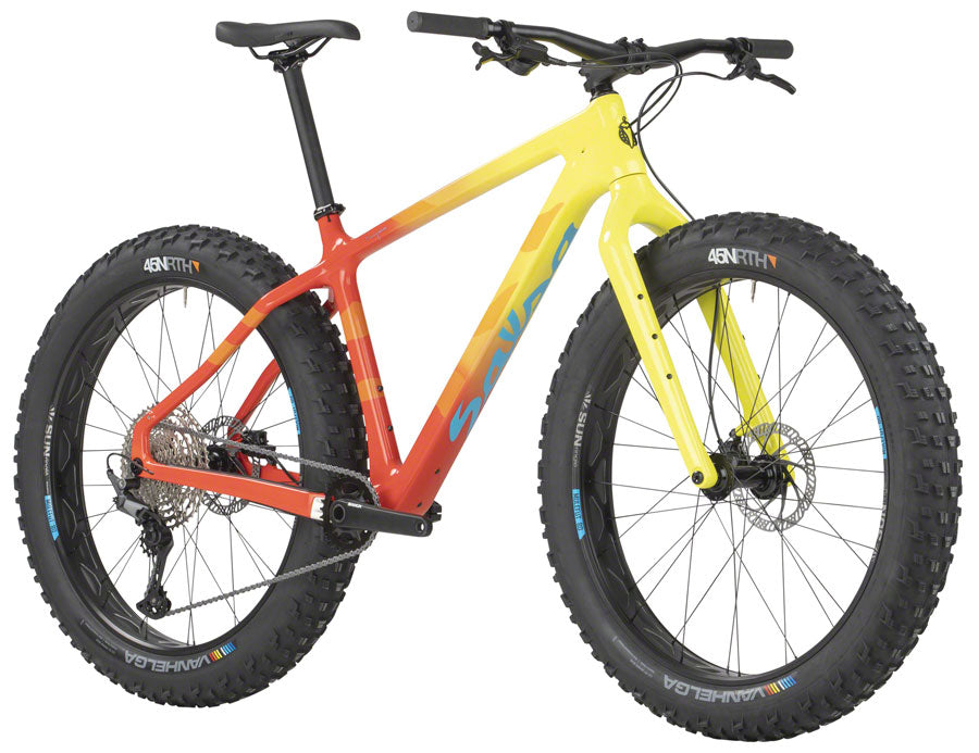 Salsa Beargrease Carbon Deore 11spd Fat Bike - 27.5" Carbon Orange/YLW Fade Medium