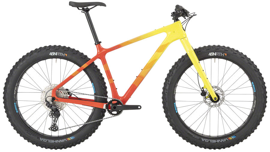Salsa Beargrease Carbon Deore 11spd Fat Bike - 27.5" Carbon Orange/YLW Fade Medium