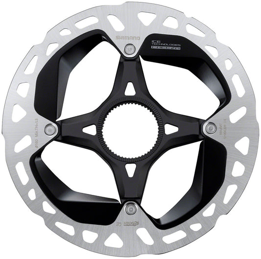 Shimano XTR RT-MT900-S Disc Brake Rotor - 160mm Center Lock Internal Tooth Lock Ring Silver/BLK