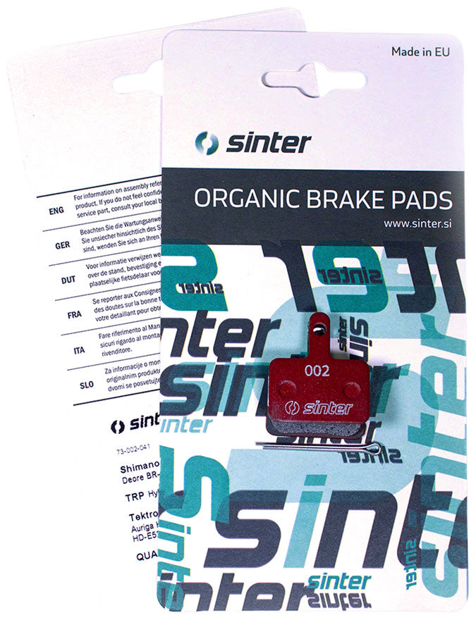Sinter Red s514 Compound Organic Disc Brake Pads - Shimano B Type Sinter Type 002 One Pair