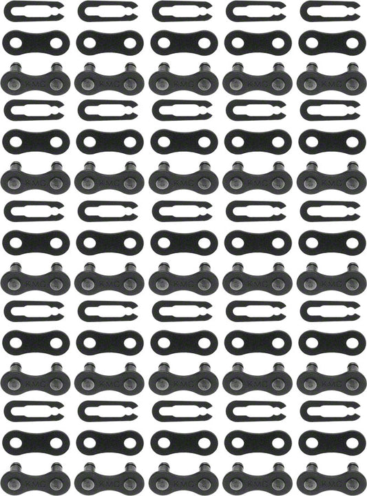 KMC Z410 Master Link - Single Speed 1/2" x 1/8" Black 25 Pairs