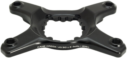 Cane Creek eeWings Chainring Spider - 4-Bolt 110 80 Asymmetric BCD CC 3-Bolt Mount Type Shimano GRX 1x 2x System Only BLK