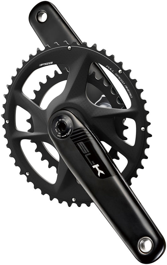 Full Speed Ahead SL-K 2x Modular Carbon Crankset - 172.5mm For Shimano HG+ 12-Speed 53/39t DM/90 BCD 30mm 386EVO Spindle BLK