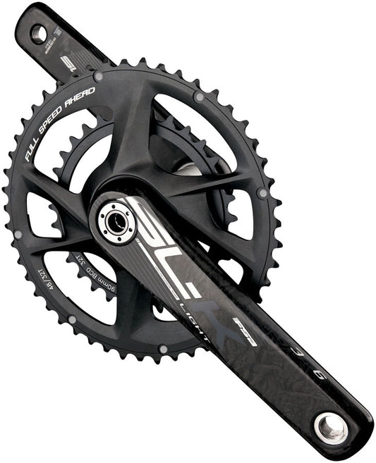 FSA SL-K Advanced Crankset 2x 46/30T Chainrings 165mm Arm Length Direct Mount Interface 90BCD 386EVO Spindle – BLK
