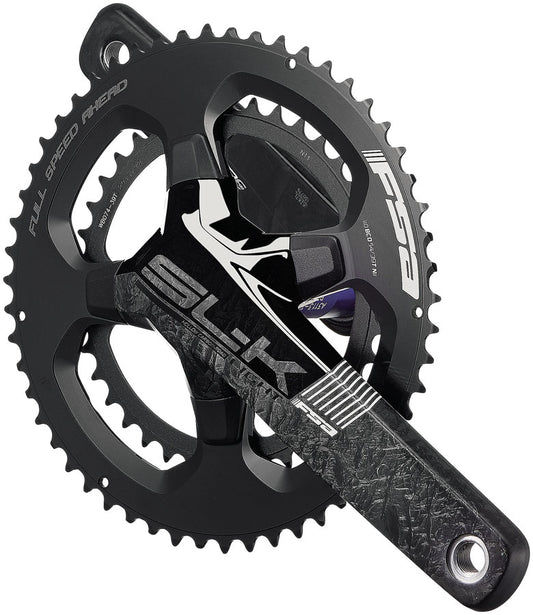 FSA SL-K Light Crankset 2x 52/36T Chainrings 165mm Arm Length 110BCD Asymmetric Bolt Pattern 386EVO Spindle – BLK