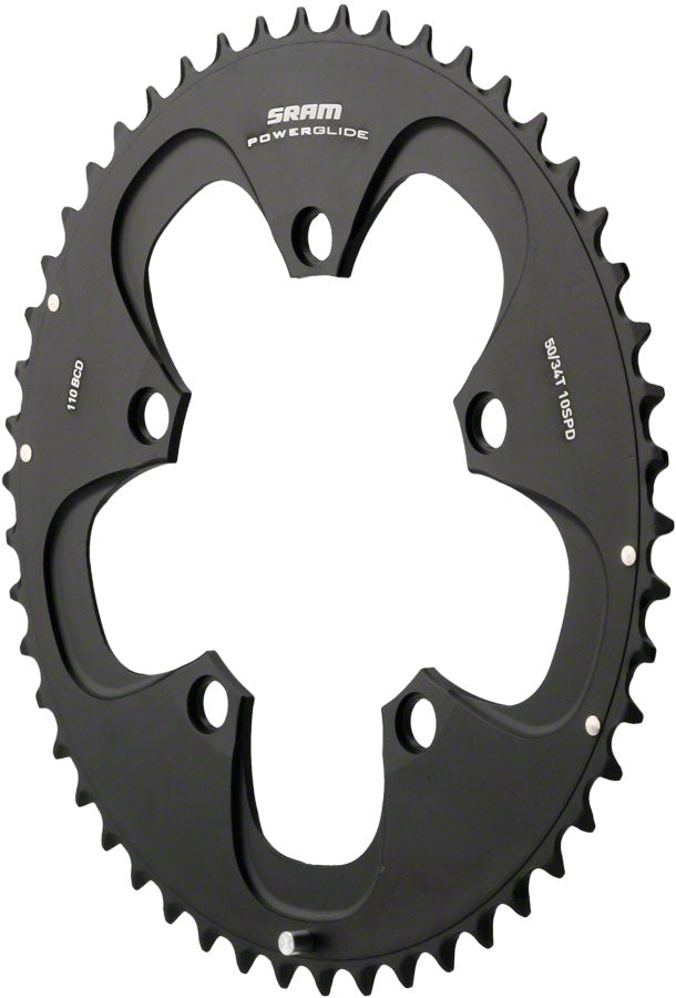 SRAM Red/Force Non-Hidden Bolt 52T 110mm Black Chainring Use with 36 or 38T