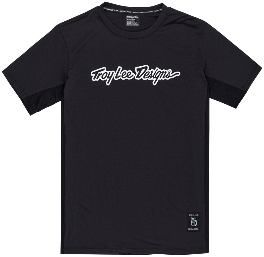 Troy Lee Designs Skyline Short Sleeve Ride Tee – Signature Black Small