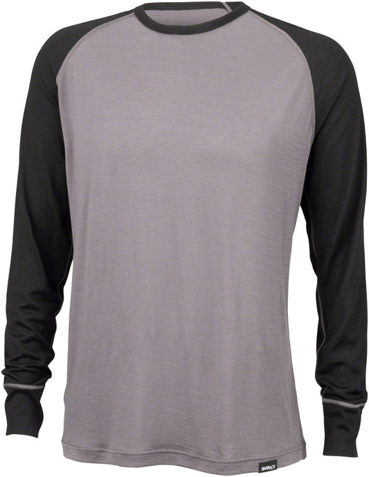 Surly Merino Raglan T-Shirt - Gray/Black LG