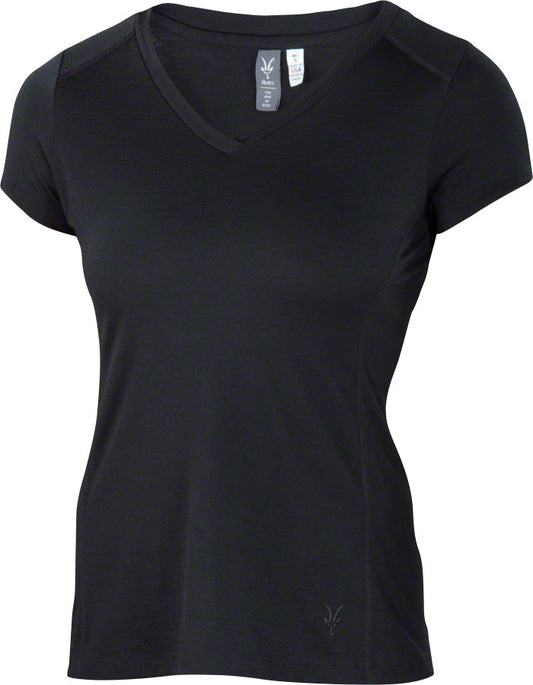 Ibex Womens All Day Short Sleeve T-Shirt: Black MD