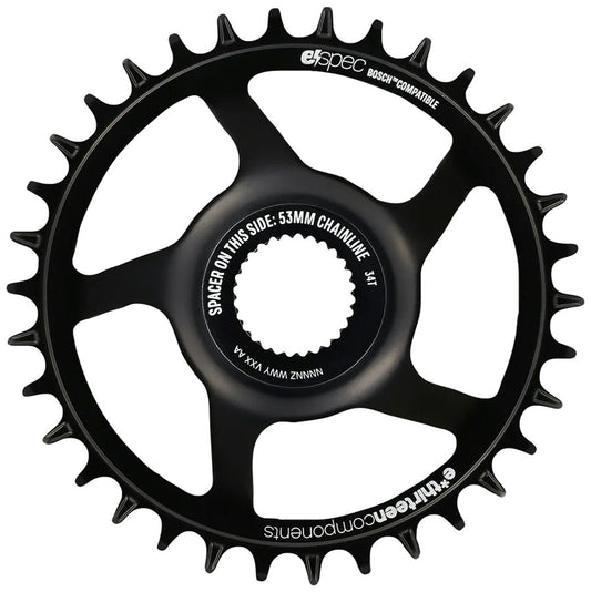 e*thirteen Helix Race e*spec  Chainring 36T Bosch Gen4 Direct Mount 13mm Offset Shimano/SRAM 11/12s Compatible BLK
