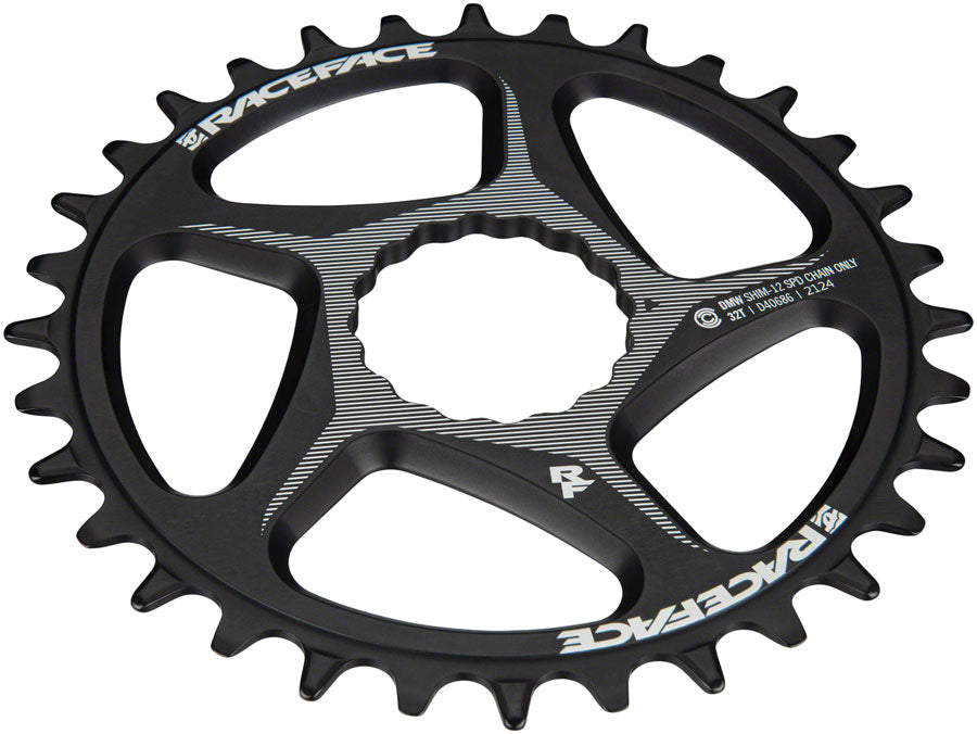 RaceFace Direct Mount Wide Chainring - 32t DM CINCH For Shimano 12-Speed HG+ Compatible Chain BLK