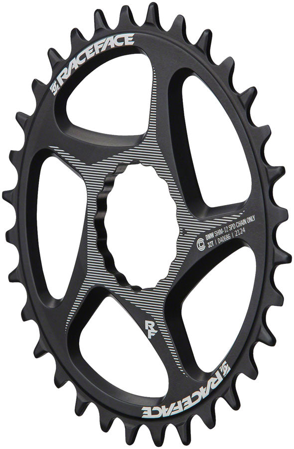 RaceFace Direct Mount Wide Chainring - 32t DM CINCH For Shimano 12-Speed HG+ Compatible Chain BLK