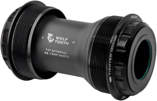 Wolf Tooth T47 External Bottom Bracket - T47 External 68/73mm For 24mm/Shimano Spindle BLK