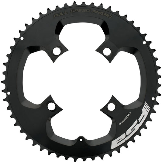 FSA SL-K Super Road Chainring 1x 50T Tooth Count 110BCD Asymmetric Bolt Pattern 4-Bolt Interface – BLK