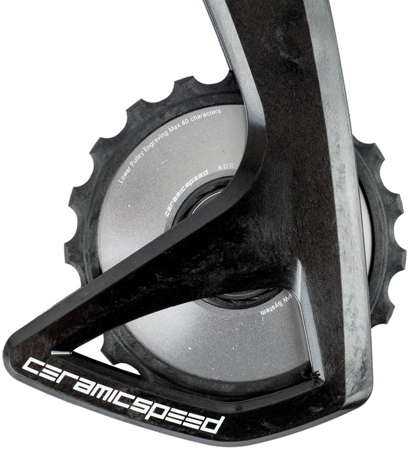 CeramicSpeed OSPW RS Alpha Pulley Wheel System Shimano Dura-Ace 9250/Ultegra 8150 - ALPHA Aluminum Pulley Carbon Cage Silver