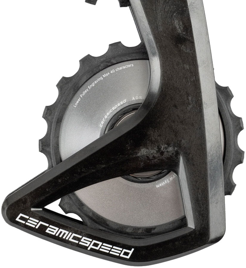 CeramicSpeed OSPW RS Alpha Pulley Wheel System SRAM RED/Force AXS - ALPHA Aluminum Pulley Carbon Cage Silver
