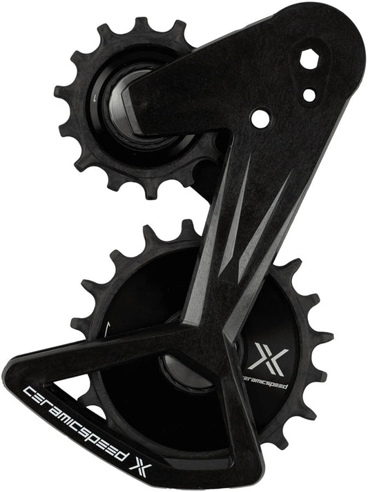 CeramicSpeed OSPW RS Alpha Pulley Wheel System SRAM RED XPLR E1 - ALPHA Aluminum Pulley Carbon Cage BLK