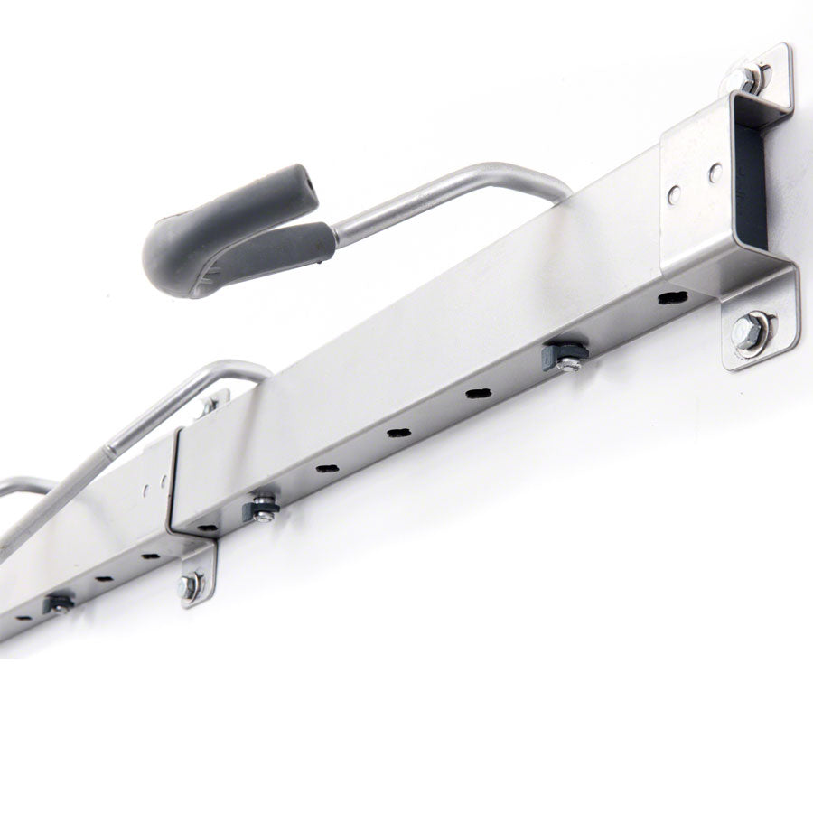 Delta Heavy Duty Track Rack Wall Mount Bike Rack - 6-Bike Silver