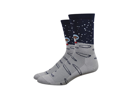 DeFeet Aireator 6" Moon Doggo Socks 9.5-11.5 Gray