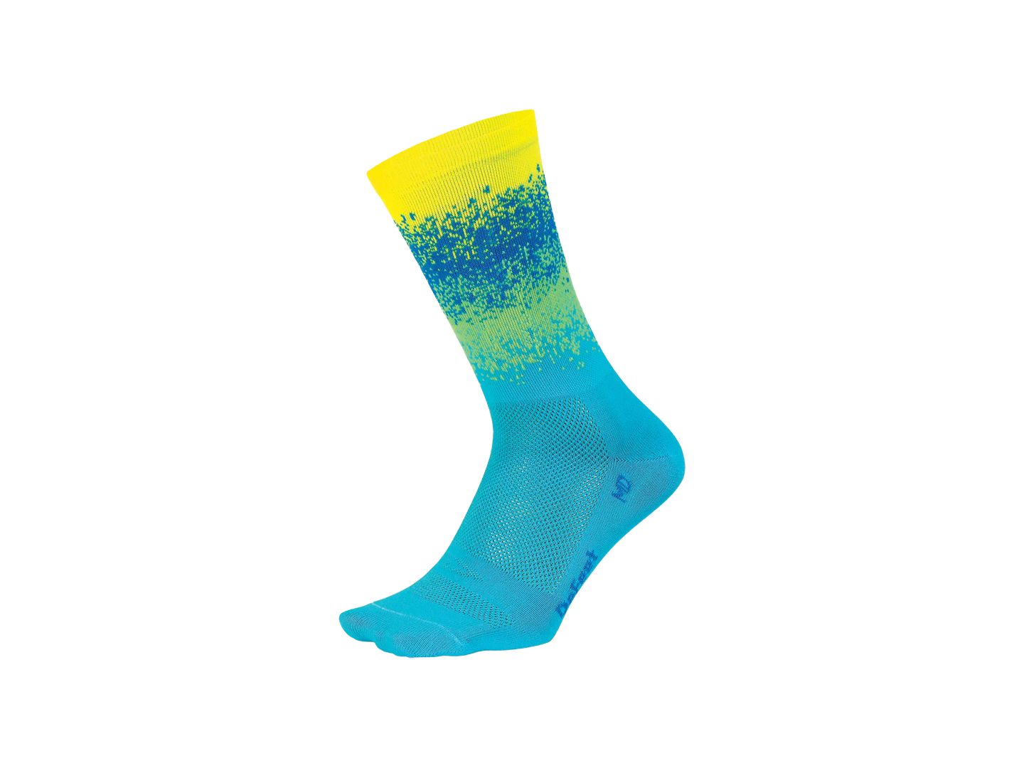 Sock DeFeet Aireator 6" Ombre Small Blue/Yellow