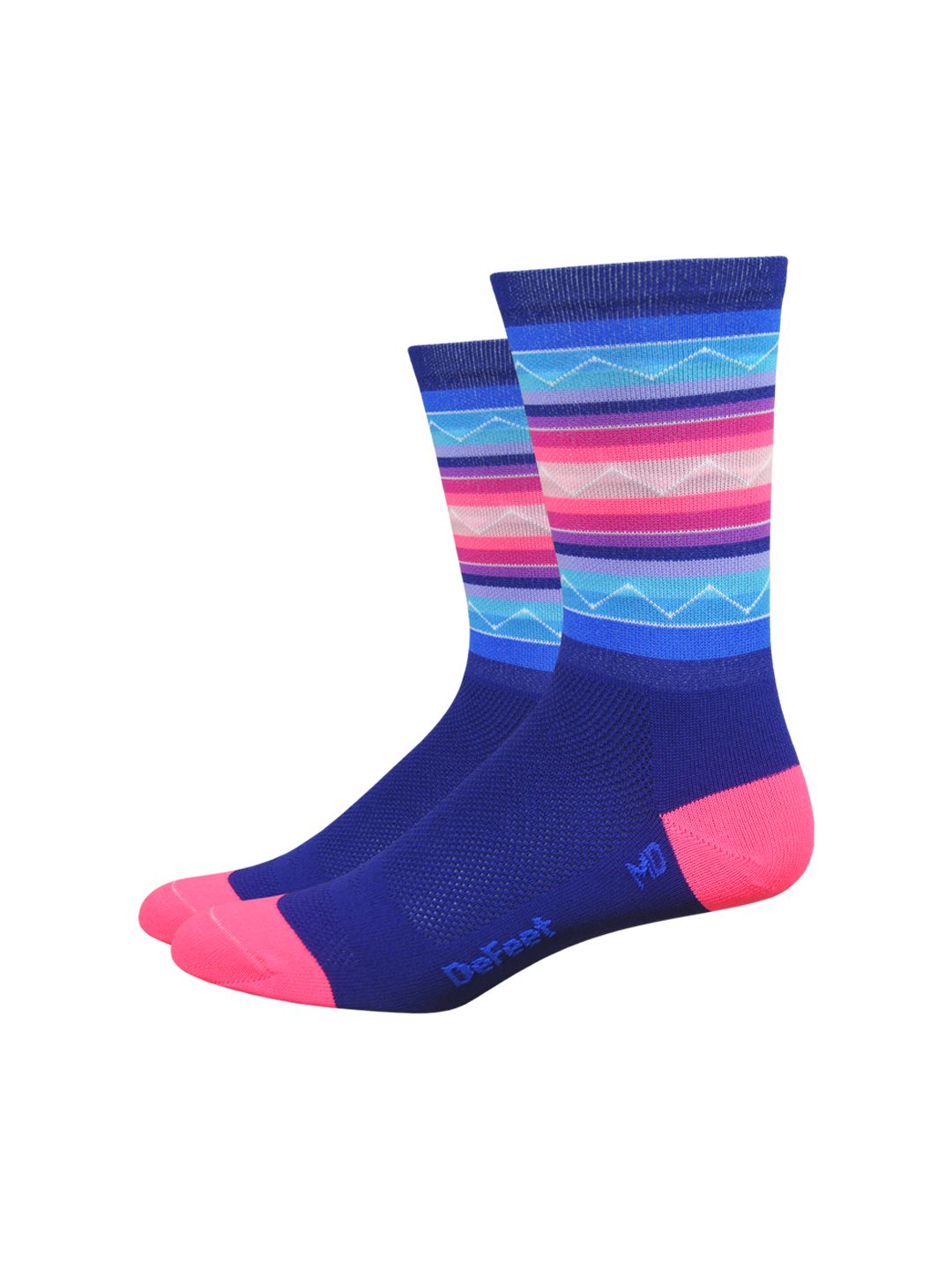 Sock DeFeet Aireator 6 Santa Fe Large Blue/Pink
