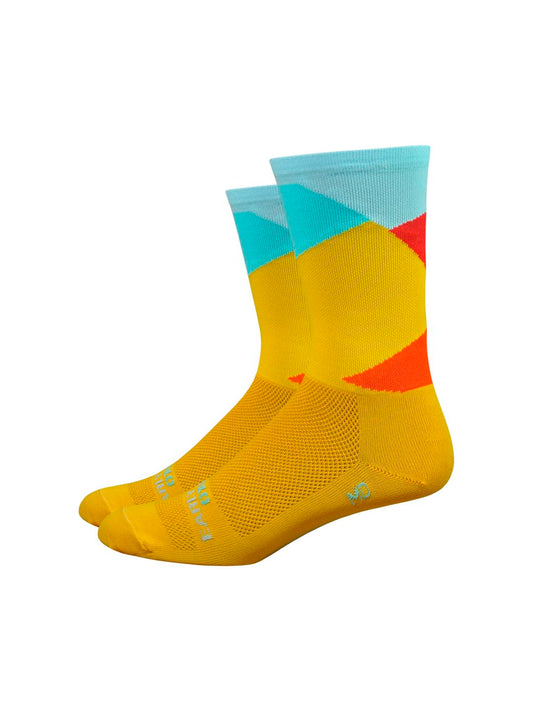 Sock DeFeet Ornot Intersection 6 Medium Bright Gold