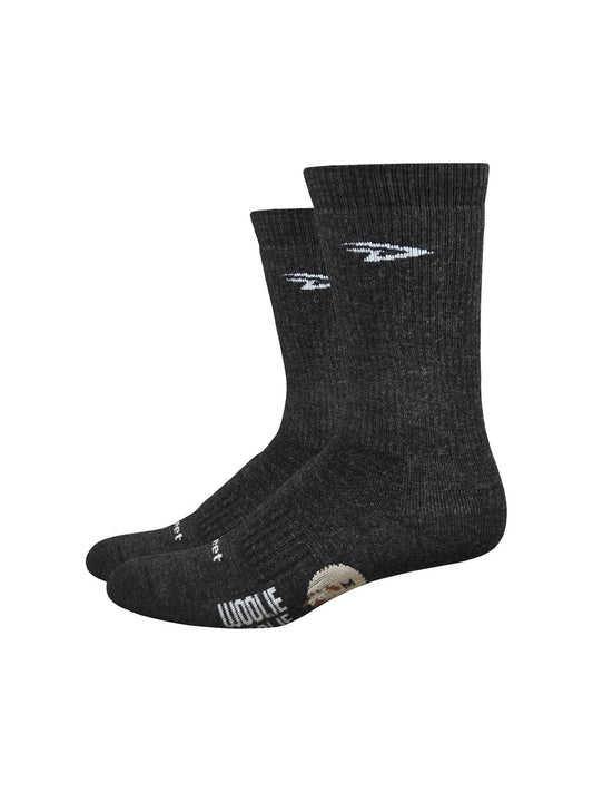 DeFeet Woolie Boolie 6" D-Logo Socks 7-9 Charcoal