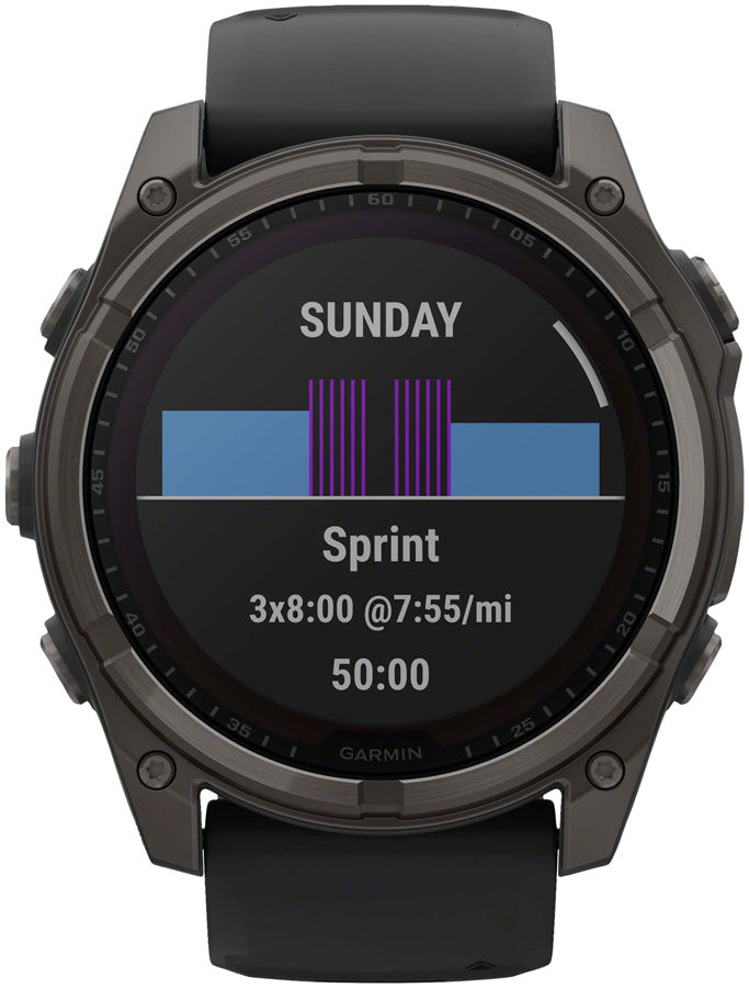 Garmin fenix 8 Smartwatch - 51mm Solar Sapphire Carbon Gray DLC
