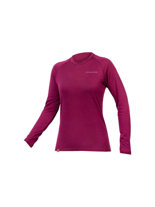 Baselayer Endura BaaBaa Blend LS Women Large Dark Purple
