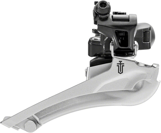 microSHIFT Sword BLK Front Derailleur - 9-Speed Double 46-52t Max Ring 34.9mm Band Clamp 28.6 31.8 Adapters