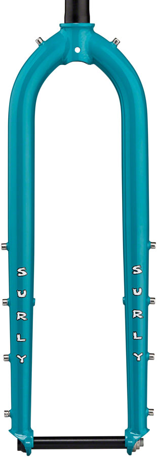 Surly Dinner Fork - 27.5" 15x110mm Thru-Axle 1-1/8" Straight Steerer 485mm Axle To Crown Steel Lost at Sea Blue