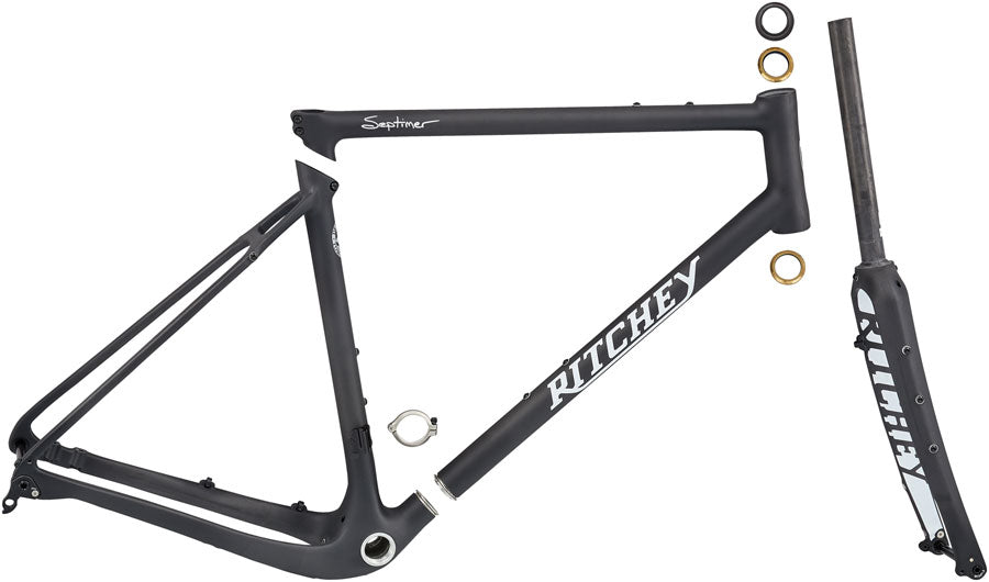 Ritchey Septimer Break-Away Carbon Frameset - 700c Carbon Black Large