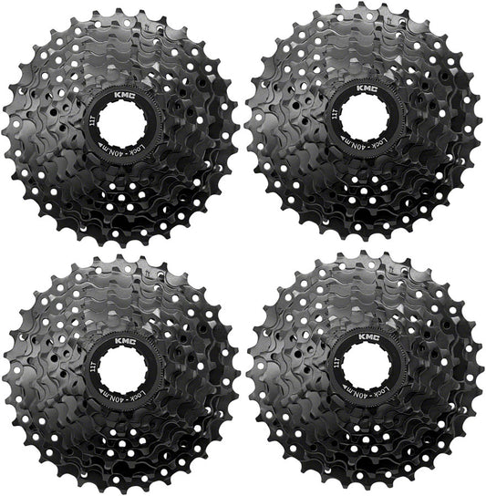 KMC REACT Cassette - 8-Speed 11-32t HG Driver Compatible Black 4 pk.