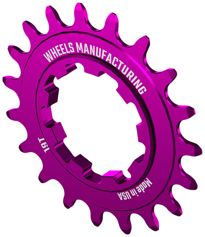Wheels Manufacturing SOLO-SPEED Cog - 19t Fits SOLO-SPLINE SOLO-XD kits Purple
