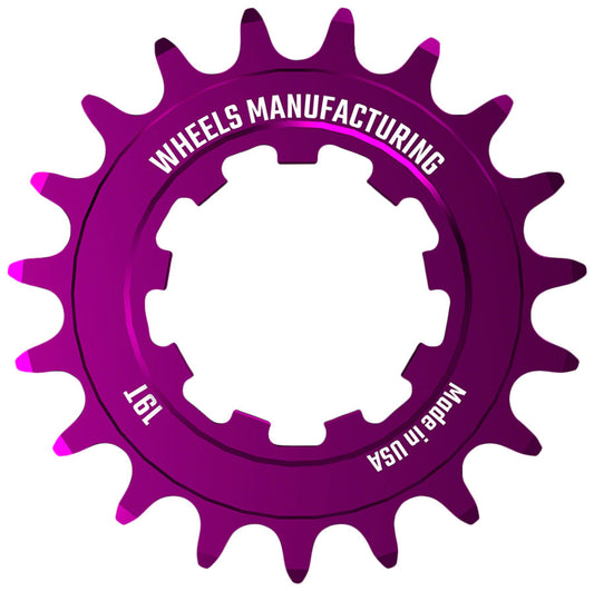Wheels Manufacturing SOLO-SPEED Cog - 19t Fits SOLO-SPLINE SOLO-XD kits Purple