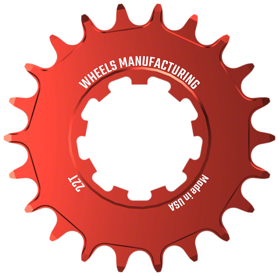 Wheels Manufacturing SOLO-SPEED Cog - 22t Fits SOLO-SPLINE SOLO-XD kits Red