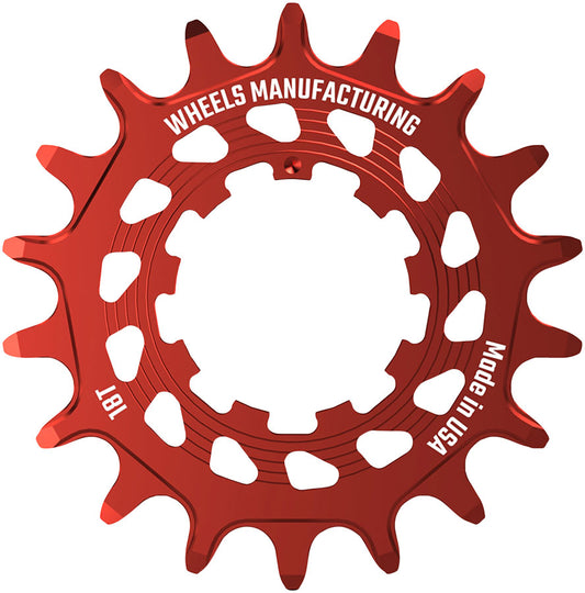 Wheels Manufacturing SOLO HG Cog - 18t Fits SOLO-HG Kits Red