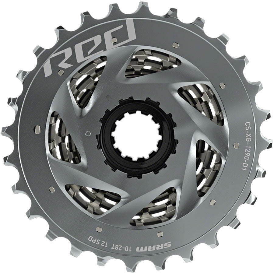 SRAM RED AXS XG-1290 Cassette - 12 Speed 10-33t Silver For XDR Driver Body D1