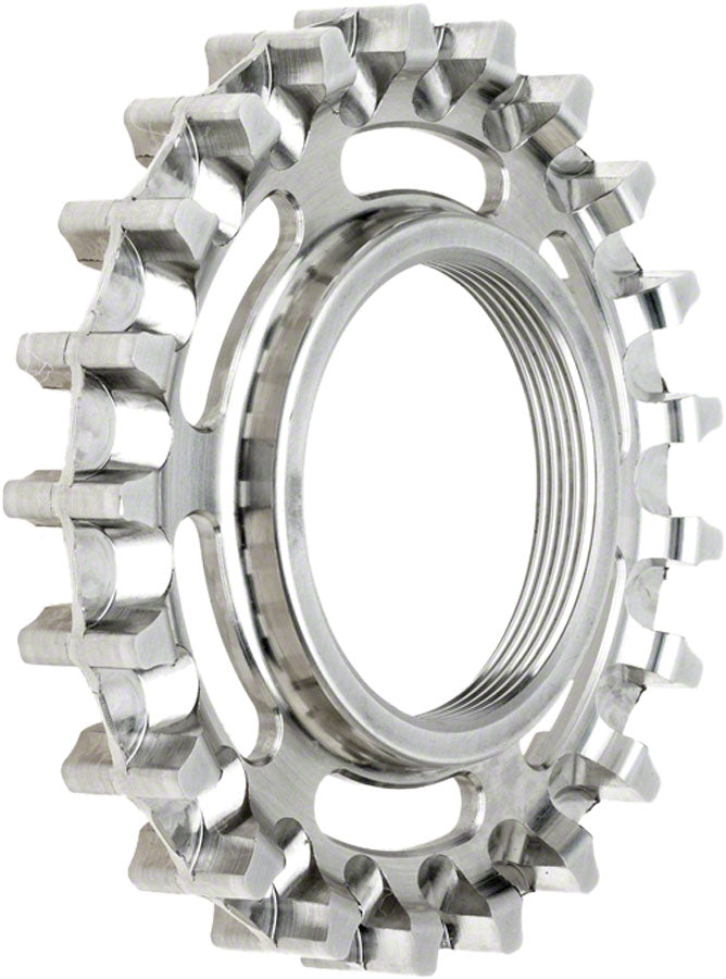 Gates Carbon Drive CDX CenterTrack Thread-On Fixie Rear Sprocket - 21t Compatible ISO Fixed Cog Threading Silver