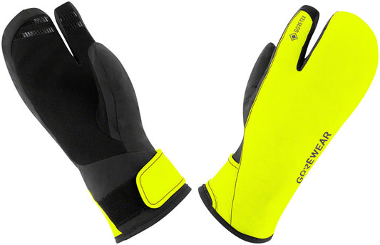 Gorewear Gore-Tex Insulated Trigger Gloves - Black/Neon Yellow Mens Small