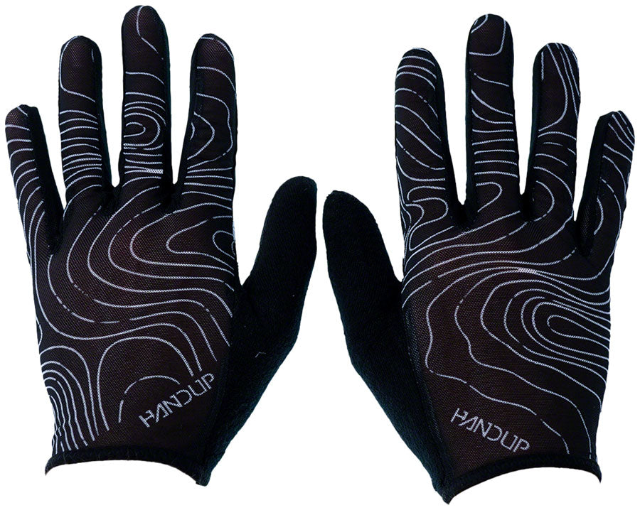 Handup Vented Gloves - Topo Map Black Small