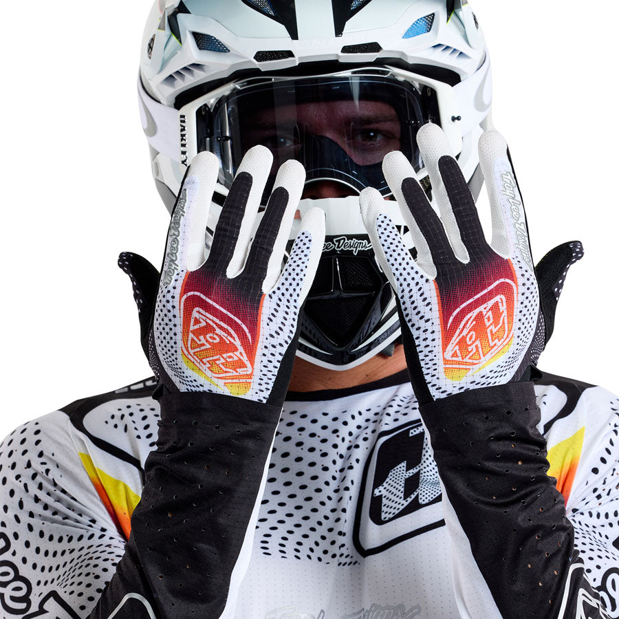Troy Lee Designs Air Glove – Optic White / Black X-Large